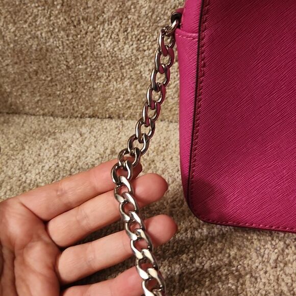 Michael Kors Fuschia Purple Leather Crossbody Bag - Picture 3 of 10